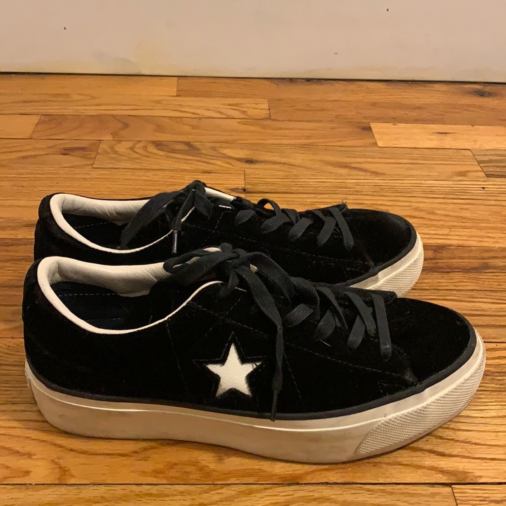 Converse one star platform sneakers